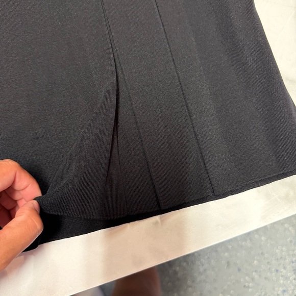 Exclusively Misook Size XL Black Ponte Knit Front Pleats Pencil Skirt - Picture 4 of 5